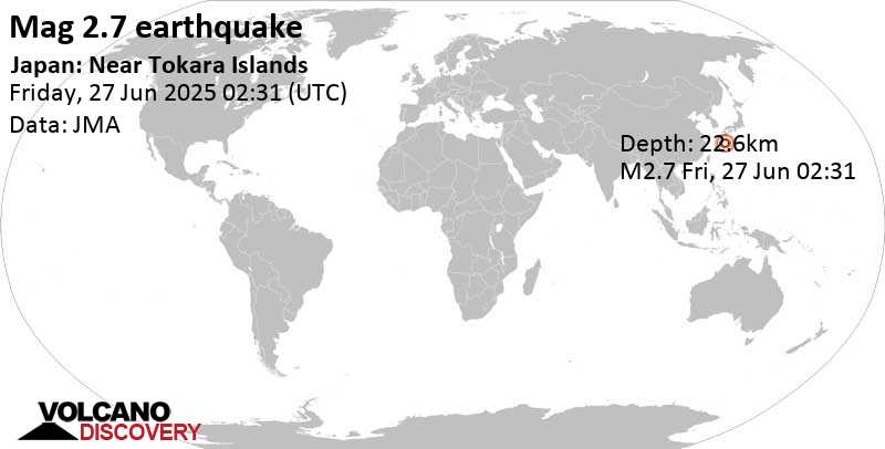 トカラ列島の位置・地形図